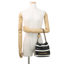 将图像加载到图库查看器中,CHANEL CHANEL22 ChainShoulder Bag Black/WhiteAS3980 Shiny Calf Leather Size Mini