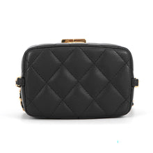 Load image into Gallery viewer, CHANEL Matelasse Chain Vanity Bag Black Lambskin