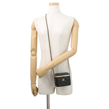 Load image into Gallery viewer, CHANEL Matelasse Chain Vanity Bag Black Lambskin