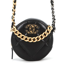 Load image into Gallery viewer, CHANEL Round Chain Shoulder Bag BlackAP0945 Lambskin