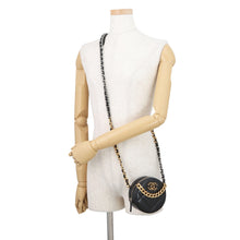 Load image into Gallery viewer, CHANEL Round Chain Shoulder Bag BlackAP0945 Lambskin