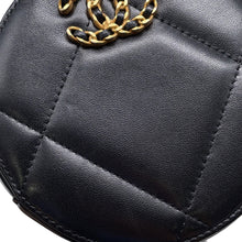 Load image into Gallery viewer, CHANEL Round Chain Shoulder Bag BlackAP0945 Lambskin