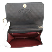 将图像加载到图库查看器中,CHANEL Matelasse Push Lock ChainShoulder Bag Black Lambskin