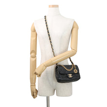 Load image into Gallery viewer, CHANEL Matelasse Chain Shoulder Bag Black Leather