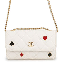 将图像加载到图库查看器中,CHANEL Cruise Line Chain Wallet WhiteAP3084 Caviar Leather