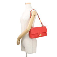 Load image into Gallery viewer, CHANEL Chevron ChainShoulder Bag Red Leather