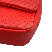 Load image into Gallery viewer, CHANEL Chevron ChainShoulder Bag Red Leather