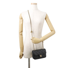将图像加载到图库查看器中,CHANEL Matelasse Chain Shoulder Bag BlackAS3456 Lambskin Size Mini