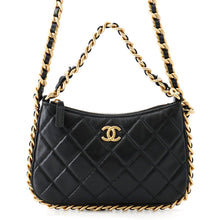 Load image into Gallery viewer, CHANEL Matelasse 2way Bag BlackAP3487 Lambskin