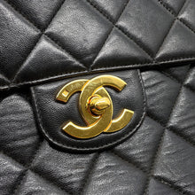Load image into Gallery viewer, CHANEL Matelasse Chain Shoulder Bag Black Lambskin Size 30