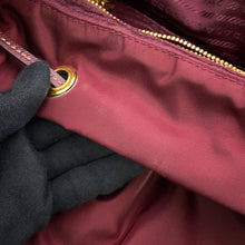 Load image into Gallery viewer, PRADA Triangle Logo Backpack BordeauxBZ0030_2AIG_F0403 Nylon Saffiano LeatherLeather