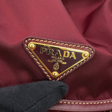 Load image into Gallery viewer, PRADA Triangle Logo Backpack BordeauxBZ0030_2AIG_F0403 Nylon Saffiano LeatherLeather