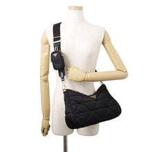 将图像加载到图库查看器中,PRADA Quilted Shoulder Bag Black1BC232 Nylon Size Large