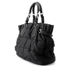 将图像加载到图库查看器中,PRADA Logo Handbag Black Nylon
