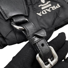 将图像加载到图库查看器中,PRADA Logo Handbag Black Nylon