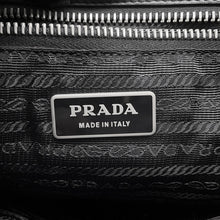 将图像加载到图库查看器中,PRADA Logo Handbag Black Nylon
