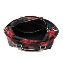 将图像加载到图库查看器中,PRADA Flower motif 2-way tote bag Black/Red Nylon Leather