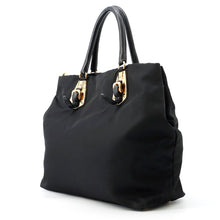 将图像加载到图库查看器中,PRADA Logo Handbag BlackBN1615 Nylon Leather