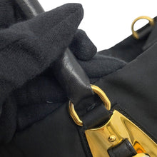 将图像加载到图库查看器中,PRADA Logo Handbag BlackBN1615 Nylon Leather