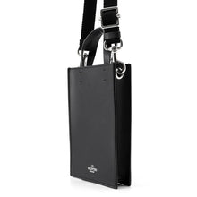 Load image into Gallery viewer, Valentino Garavani Heart Logo 2-Way Phone Case Black Leather