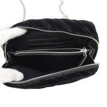 Load image into Gallery viewer, BALENCIAGA BB Reporter ChainShoulder Bag Black526678 Velour Size XS