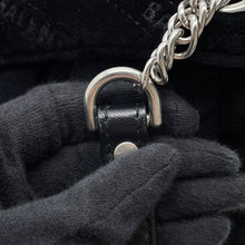 Load image into Gallery viewer, BALENCIAGA BB Reporter ChainShoulder Bag Black526678 Velour Size XS