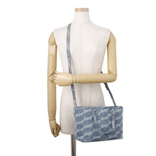 Load image into Gallery viewer, BALENCIAGA Signature BBMonogram 2-way Tote Bag Blue702699 Denim Size Small
