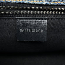 Load image into Gallery viewer, BALENCIAGA Signature BBMonogram 2-way Tote Bag Blue702699 Denim Size Small
