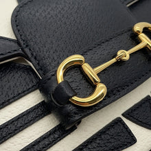 Load image into Gallery viewer, GUCCI Adidas collaboration Horsebit Shoulder Bag White/Black722009 Leather