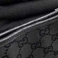将图像加载到图库查看器中,GUCCI GG Canvas Tote Bag Black113015 Canvas Leather