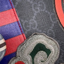 将图像加载到图库查看器中,GUCCI GG Supreme Shoulder Bag Black/Blue/Red474137 PVC Leather