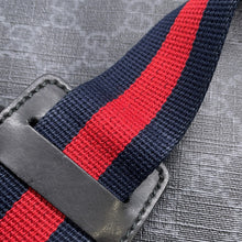 将图像加载到图库查看器中,GUCCI GG Supreme Shoulder Bag Black/Blue/Red474137 PVC Leather