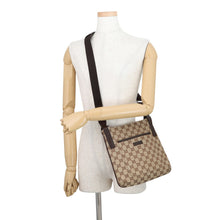 Load image into Gallery viewer, GUCCI GG Canvas Shoulder Bag Beige/Brown122793 GG Canvas Leather