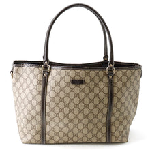 将图像加载到图库查看器中,GUCCI GG Supreme Tote Bag Beige/Brown197953 PVC Patent Leather