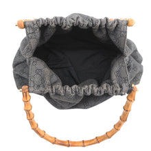 Load image into Gallery viewer, GUCCI Bamboo Tote Bag Gray92708 GG Canvas