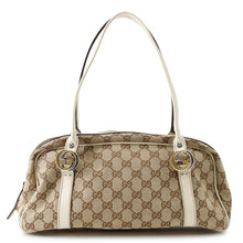 将图像加载到图库查看器中,GUCCI GG Canvas Tote Bag Beige/White232958 Canvas Leather
