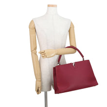Load image into Gallery viewer, LOUIS VUITTON Capucines Bordeaux/Salmon Pink Parnassea Size MM