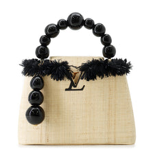 Load image into Gallery viewer, LOUIS VUITTON Capucines Jean-Michel Othoniel Artie Capucines Collection Natural/Noir Raffia Size MM