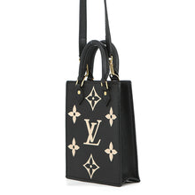 Load image into Gallery viewer, LOUIS VUITTON Petit Sac Plat Noir/BeigeM81416 Bicolor Monogram Empreinte Leather