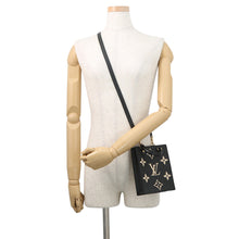 Load image into Gallery viewer, LOUIS VUITTON Petit Sac Plat Noir/BeigeM81416 Bicolor Monogram Empreinte Leather
