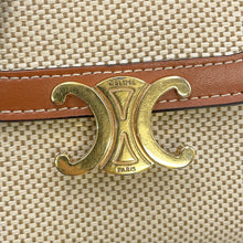 Load image into Gallery viewer, CELINE Triomphe Compact Wallet Natural/Tan10D782DB2.02NT Calf Leather/Canvas