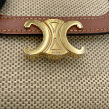 Load image into Gallery viewer, CELINE Triomphe Compact Wallet Natural/Tan10D782DB2.02NT Calf Leather/Canvas