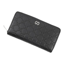 Load image into Gallery viewer, GUCCI Guccissima Zip Around Wallet Black473928 CWC1N 1000 Leather
