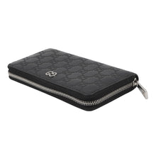 Load image into Gallery viewer, GUCCI Guccissima Zip Around Wallet Black473928 CWC1N 1000 Leather