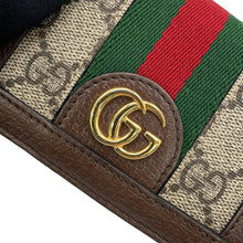 Load image into Gallery viewer, GUCCI Ophidia GG Card Case Wallet Brown/Beige/Green523155 96IWG 8745 GG Supreme/Leather