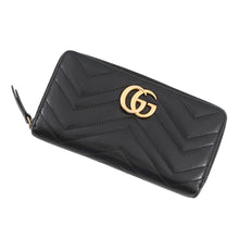 Load image into Gallery viewer, GUCCI GG Marmont Zip-Around Wallet Black443123 DTD1T 1000 Leather