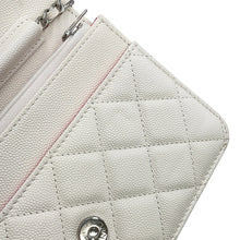将图像加载到图库查看器中,CHANEL Matelasse Chain wallet WhiteAP3709 Caviar Leather
