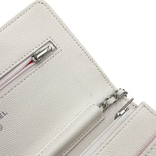 将图像加载到图库查看器中,CHANEL Matelasse Chain wallet WhiteAP3709 Caviar Leather