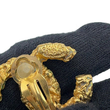 Load image into Gallery viewer, CHANEL Fringe CC Logo Earring Gold Gold Plated