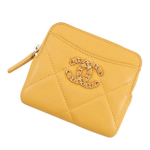 将图像加载到图库查看器中,CHANEL Matelasse 19 Coin purse YellowAP2086 Lambskin